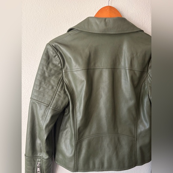Bagatelle NYC Quilted Faux Leather Moto Jacket Winter Green Women’s Medium - Picture 6 of 10